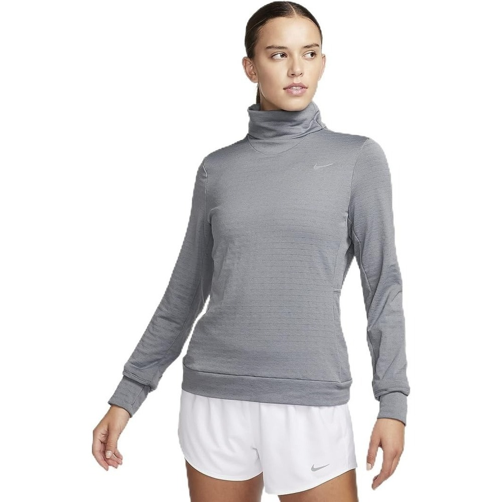 $85 - Nike Therma-FIT Running Top Womens Small Gray NWT FB5306-423 Turtleneck